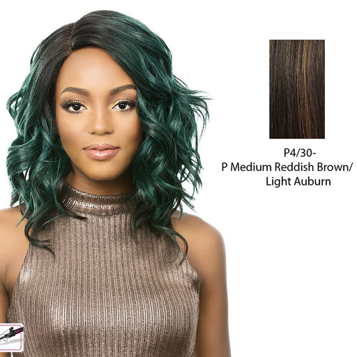 Lace Front Wig Lace Trudy,Medium Brown Base With Light Auburn Highlights