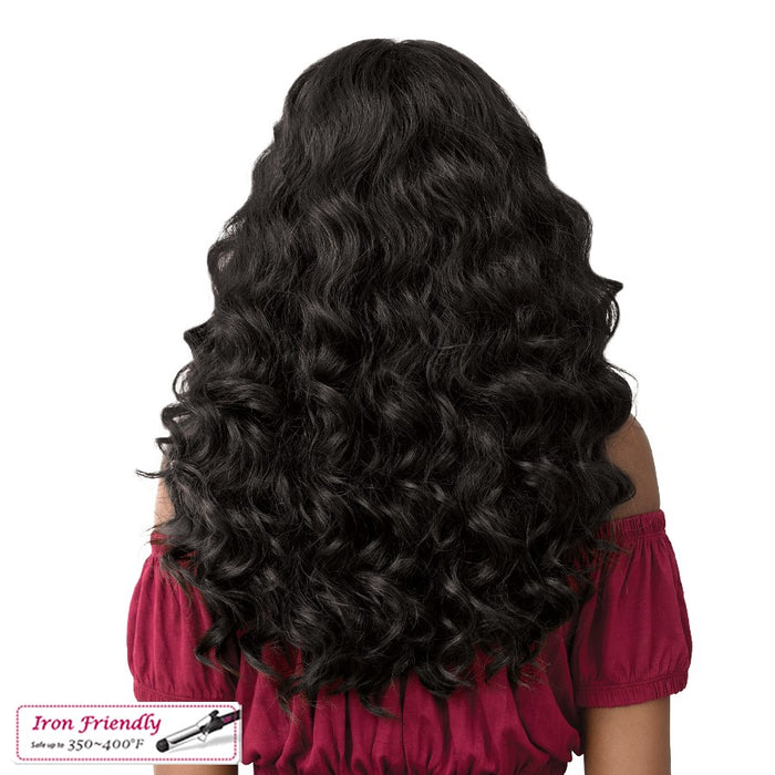 Iron Friendly Synthetic Wig - Laila,Off Black