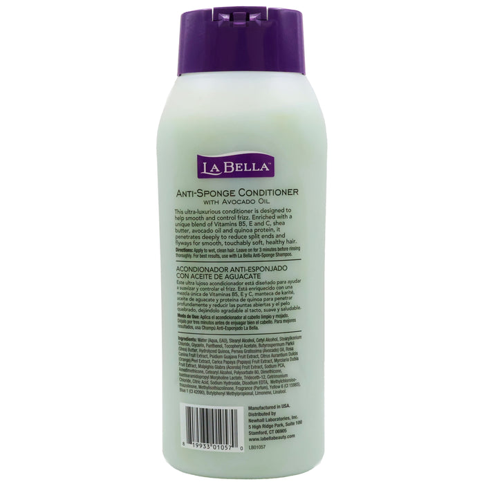 La Bella Conditioner, Anti Sponge, With Avocado Oil 25.4 Oz