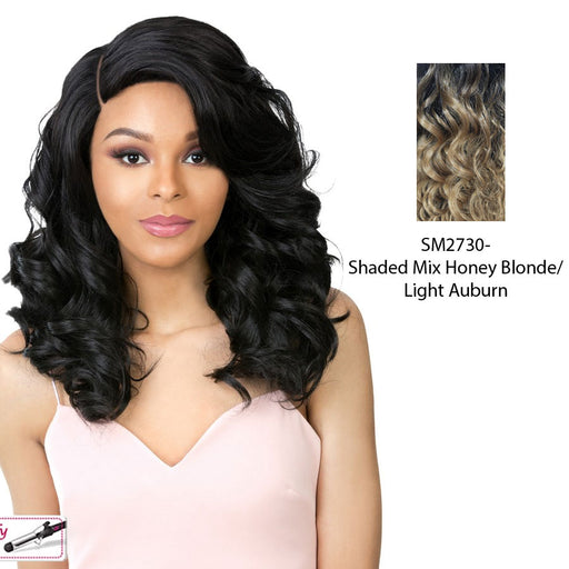 Love Charm Heat Friendly Synthetic Wig,Two Tone Off Black + Strawberry Blonde + Light Auburn