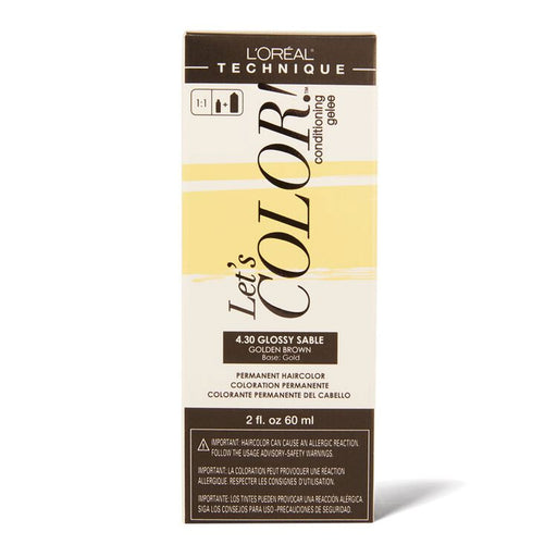 L'Oreal Lets Color 4.30 Glossy Sable, 2 Oz.
