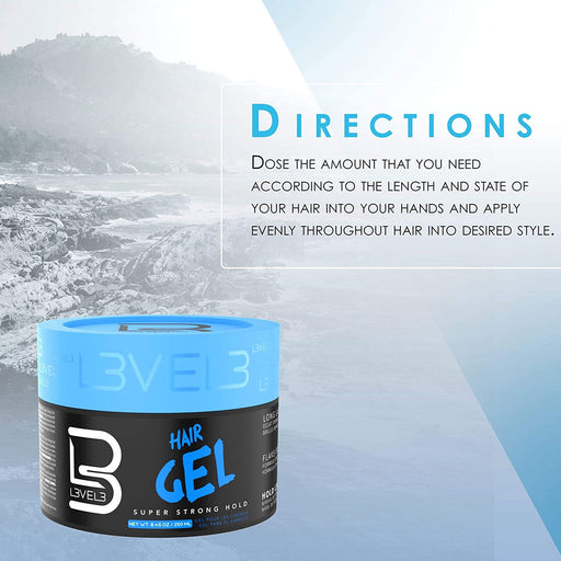 Level3 Hair Gel Super Strong 8.5 Oz.
