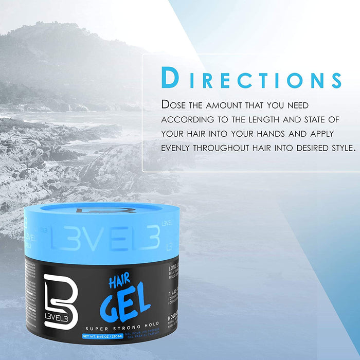 Level3 Hair Gel Super Strong 8.5 Oz.