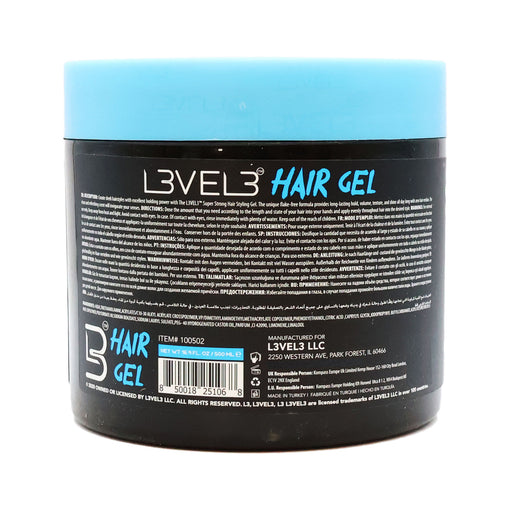 Level3 Hair Gel Super Strong 16.9 Oz.