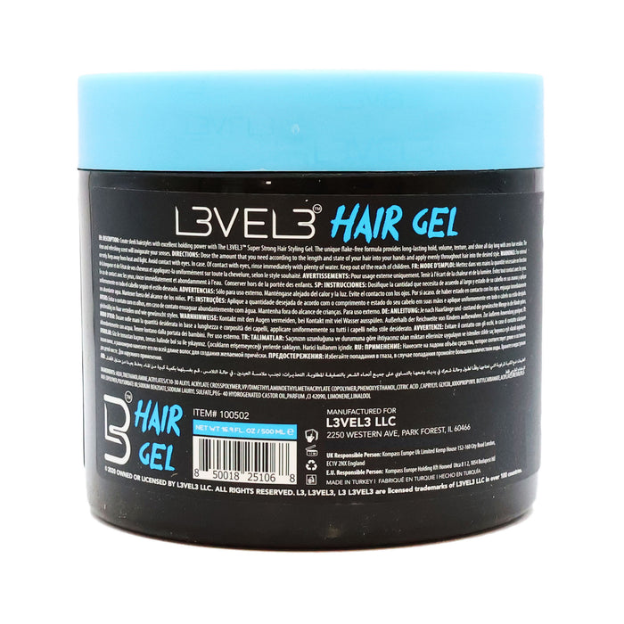 Level3 Hair Gel Super Strong 16.9 Oz.