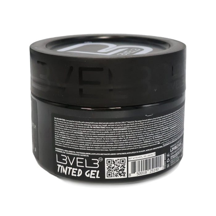 Level3 Hair Gel Tinted Black 8.5 Oz.