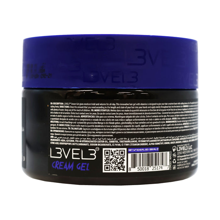 Level3 Hold Level 2 Hair Cream Gel 8.5 Oz.