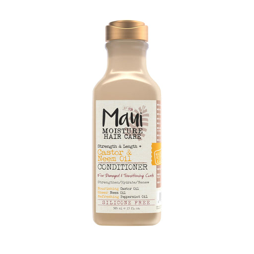 Maui Moisture Strength & Length + Castor & Neem Oil Conditioner, 13 OZ
