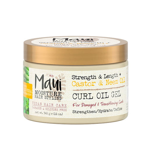 Maui Moisture Strength Length Castor Neem Oil Curl Oil Gel 12 oz