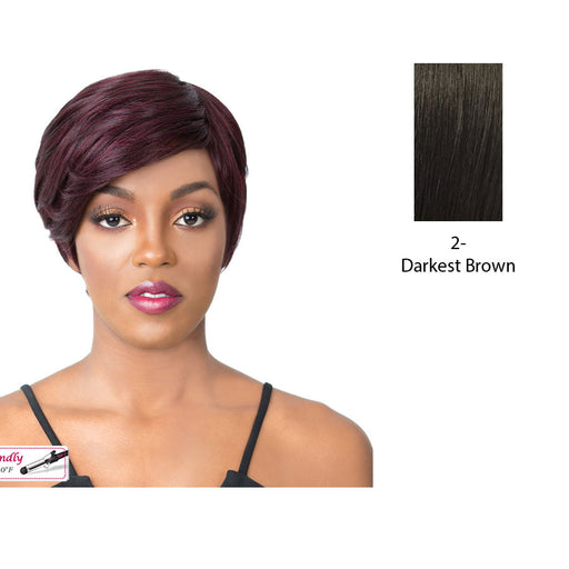 Meeka Heat Friendly Synthetic Wig,Darkest Brown