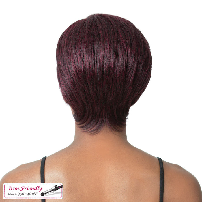 Meeka Heat Friendly Synthetic Wig,Dark Wine