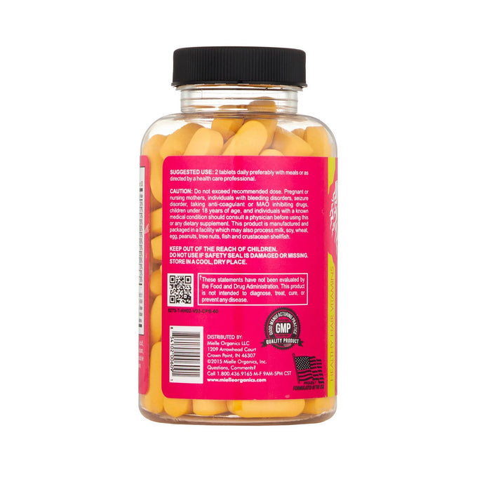 Mielle Organics Healthy Hair Adult Vitamin Gummies with Biotin - Berry - 60ct
