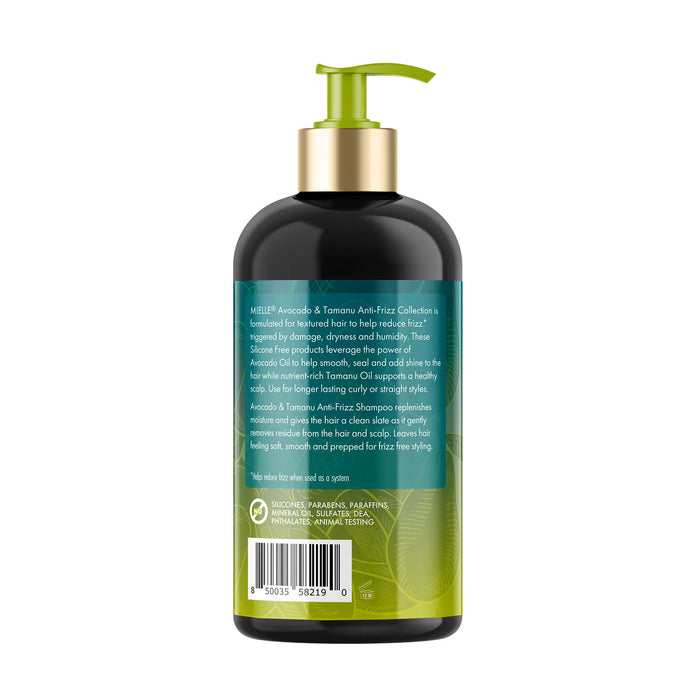 Mielle Avocado and Tamanu Anti Frizz Shampoo, 12 Oz.