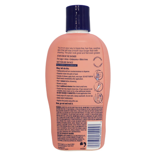 Nair Sensitive Formula Shower Cream Hair Remover Natural Coconut Oil and Vitamin E, 12 oz