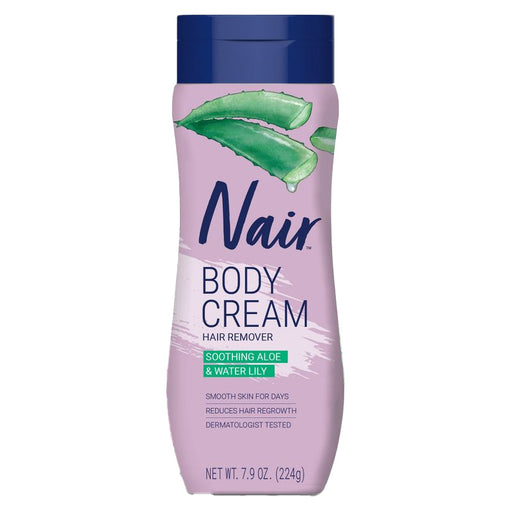 Nair Hair Remover Body Cream with Soothing Aloe and Water Lily Scent 7.9 Oz
