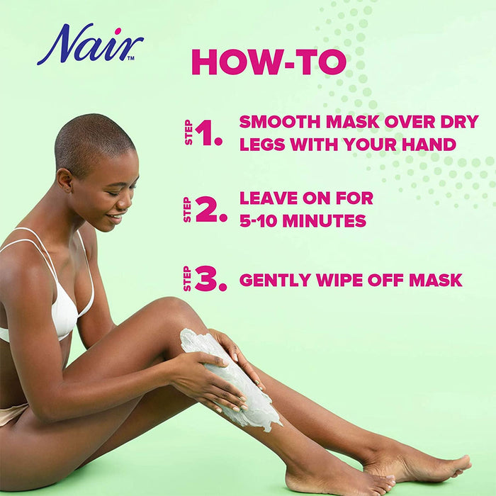 Nair Leg Mask Smooth with Natural Clay and Charcoal 8 Oz.