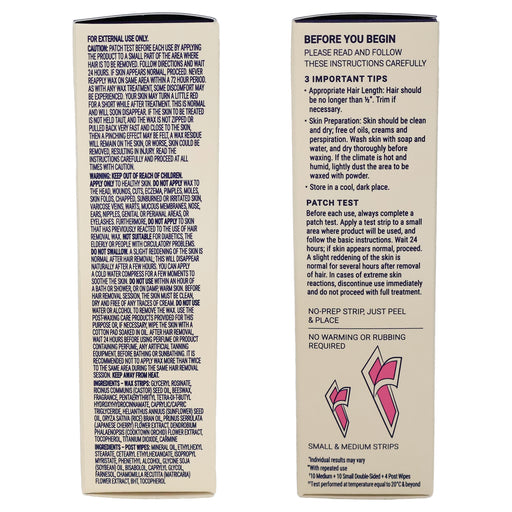 Nair Face and Bikini Wax Ready Strips 40 Wax Strips and 6 Post Wipes