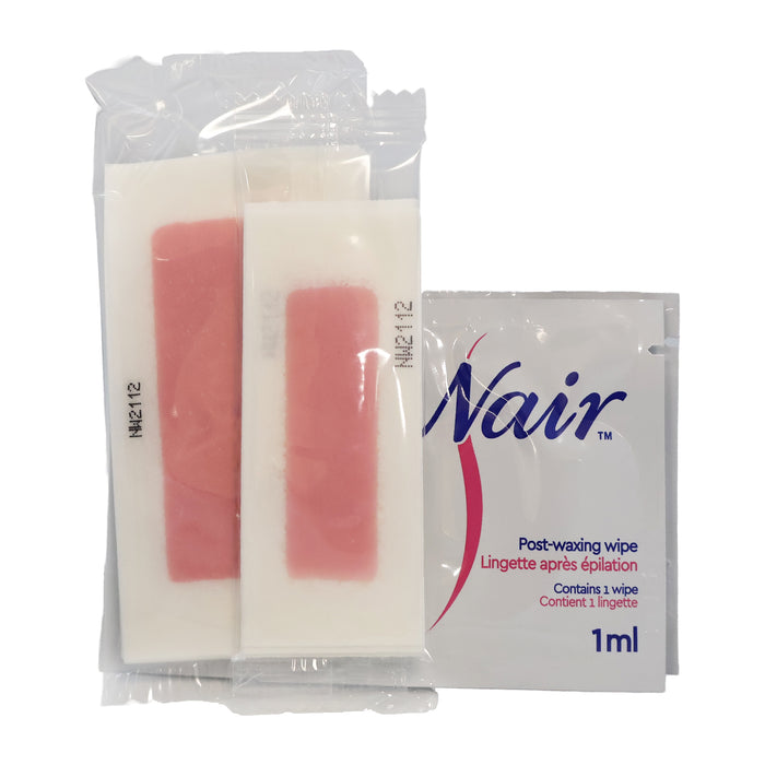 Nair Face and Bikini Wax Ready Strips 40 Wax Strips and 6 Post Wipes