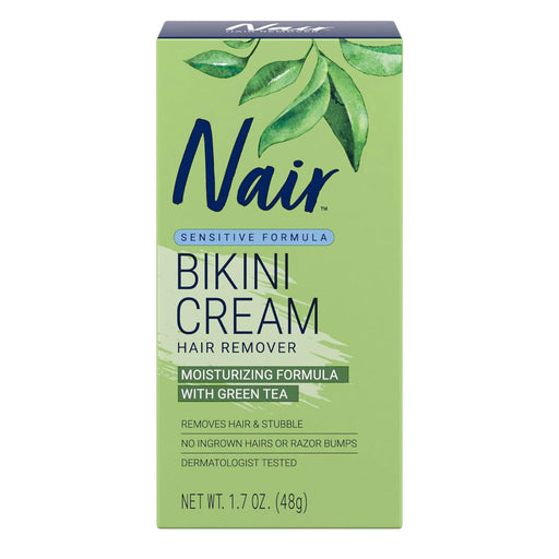 Nair Hair Remover Cream for Bikini Sensitive Formula with Green Tea 1.7 Oz.