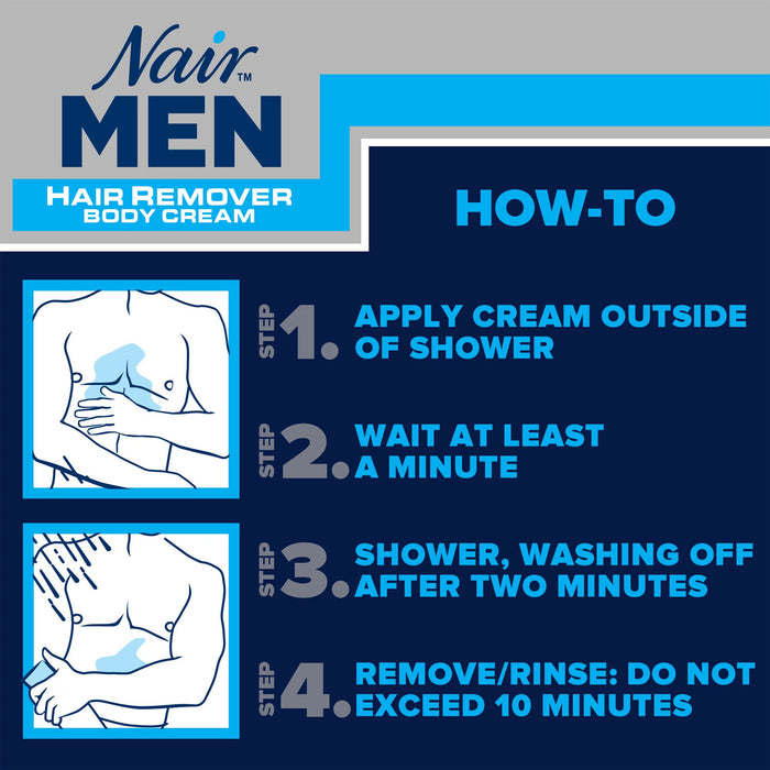 Nair Hair Remover for Men Hair Remover Body Cream, 13 Oz