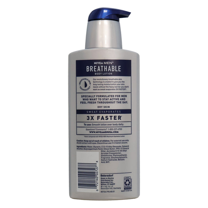 Nivea Men Breathable Body Lotion, 13.5 Oz.