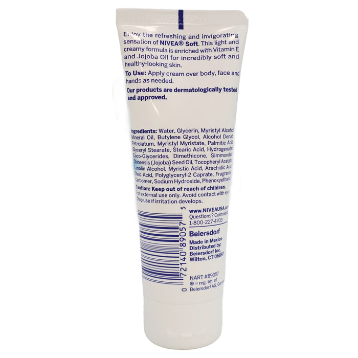 Nivea Soft Refreshingly Soft Moisturizing Cream, 2.6 Oz.