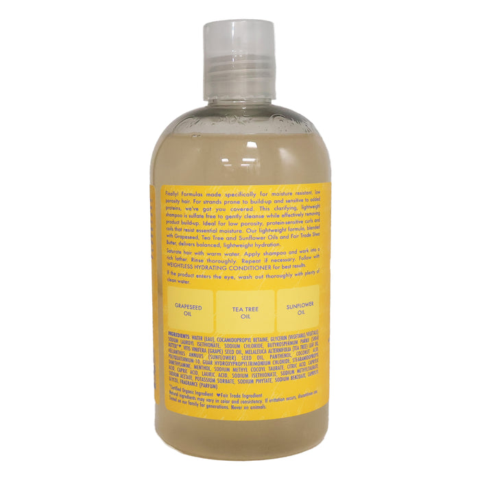 SheaMoisture Grapeseed Tea Tree Oils Low Porosity Weightless Hydrating Shampoo with Sunflower Oil, 13 Oz