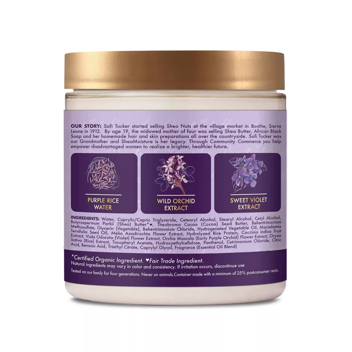 SheaMoisture Strength Plus Color Care Treatment Masque with Purple Rice Water, 8 Oz
