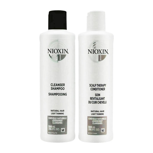 NIOXIN System 1 for Natural Hair With Light Thinning Duo, 10.1 oz Each