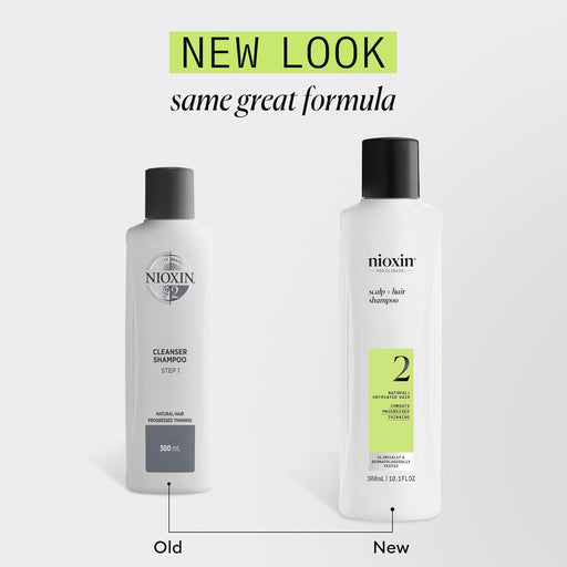 NIOXIN System 2, Cleanser Shampoo For Natural Hair with Progressed Thinning, 16.9 Oz.
