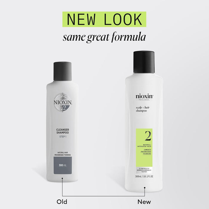 NIOXIN System 2, Cleanser Shampoo For Natural Hair with Progressed Thinning, 33.8 Oz.