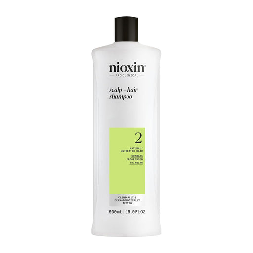 NIOXIN System 2, Cleanser Shampoo For Natural Hair with Progressed Thinning, 16.9 Oz.
