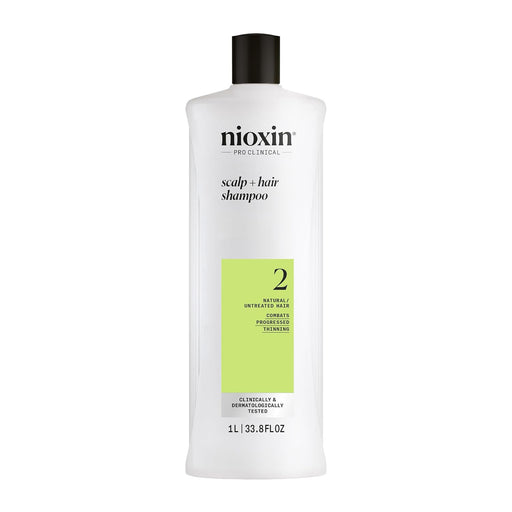 NIOXIN System 2, Cleanser Shampoo For Natural Hair with Progressed Thinning, 33.8 Oz.