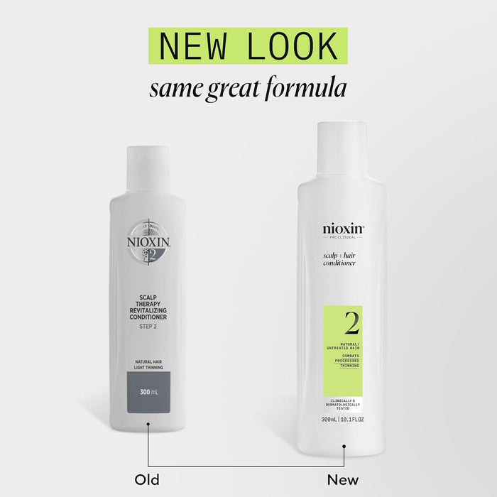 NIOXIN System 2, Scalp Therapy Conditioner For Natural Hair with Progressed Thinning, 10.1 Oz.