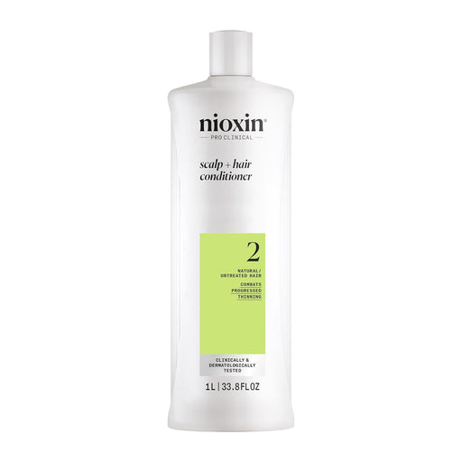 NIOXIN System 2, Scalp Therapy Conditioner For Natural Hair with Progressed Thinning, 33.8 oz