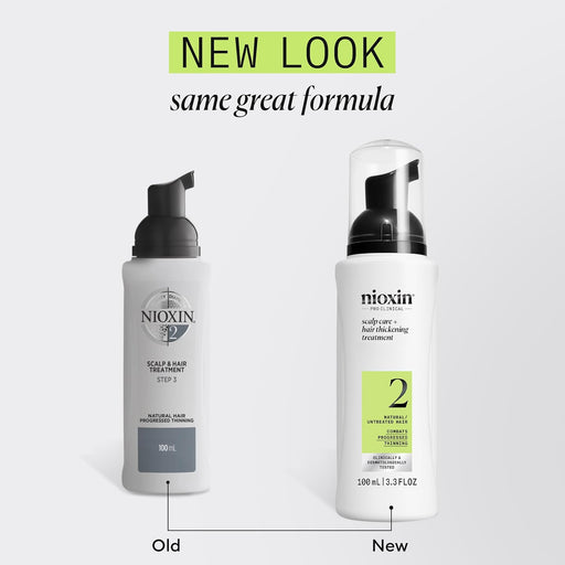NIOXIN System 2 Leave In Treatment For Natural Hair with Progressed Thinning, 1.7 Oz.
