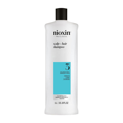 NIOXIN System 3 Cleaning Shampoo For Colored Hair With Light Thinning, 33.8 Oz.