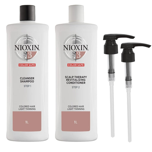 NIOXIN System 3 for Colored Hair Light Thinning, Duo, 33.8 Oz. Each