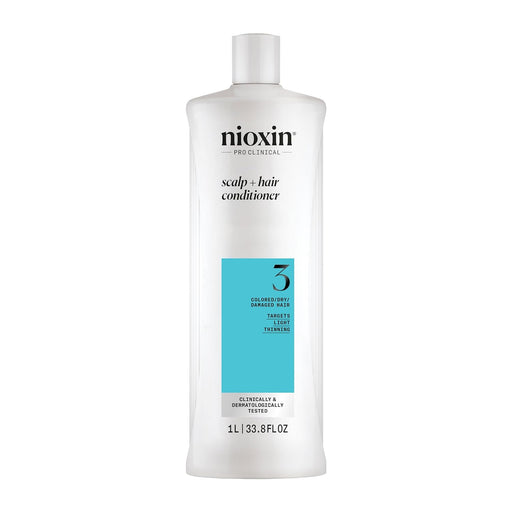 NIOXIN System 3 Scalp, Hair Conditioner For Colored Hair With Light Thinning, 33.8 Oz.