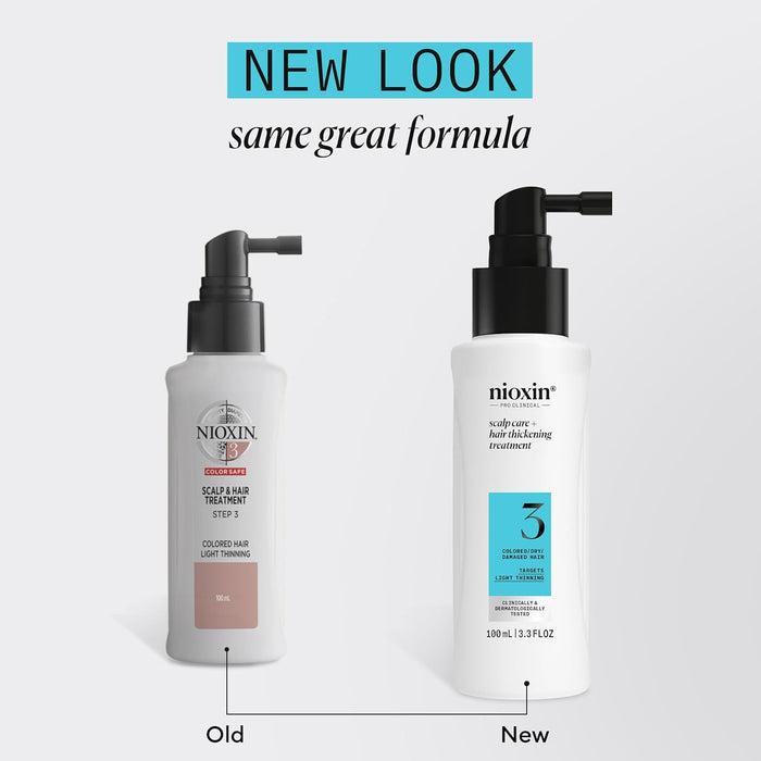 NIOXIN System 3 Leave In Treatment For Colored Hair With Light Thinning, 3.4 Oz.