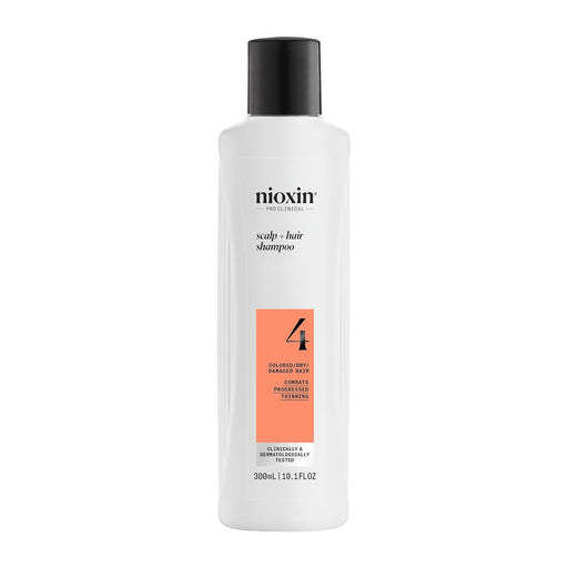 NIOXIN System 4 Cleaning Shampoo For Colored Hair With Progressed Thinning, 10.1 Oz.