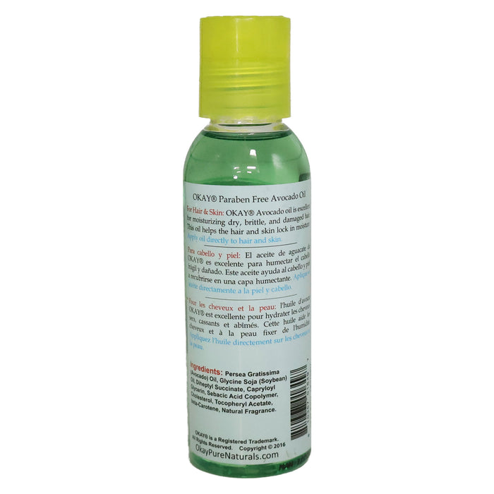 Okay Blended Avocado Oil for Hair Skin, 2 Oz.