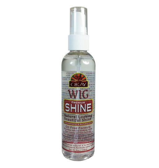Okay Premium Wig Shine For Synthetic Natural Hair "Oil Free" 4 Oz.