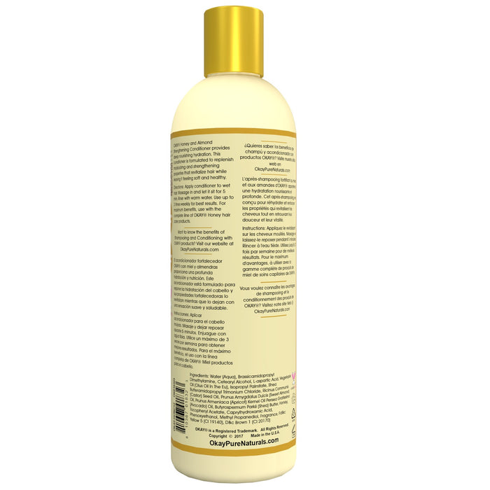 OKAY Honey and Almond Nourishing And Strengthening Conditioner 12 Oz.