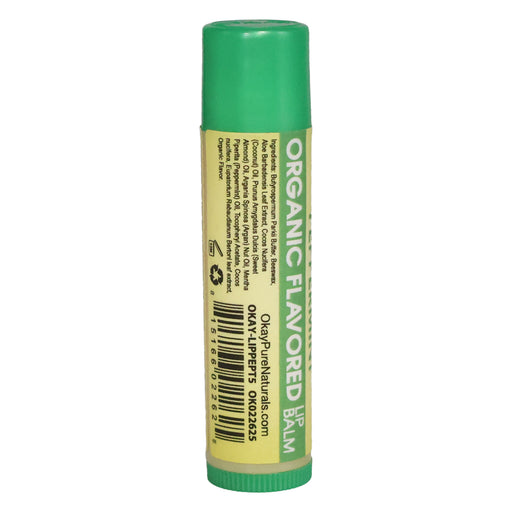 Okay Organic Flavor Lip Balm Peppermint, 0.15 Oz.