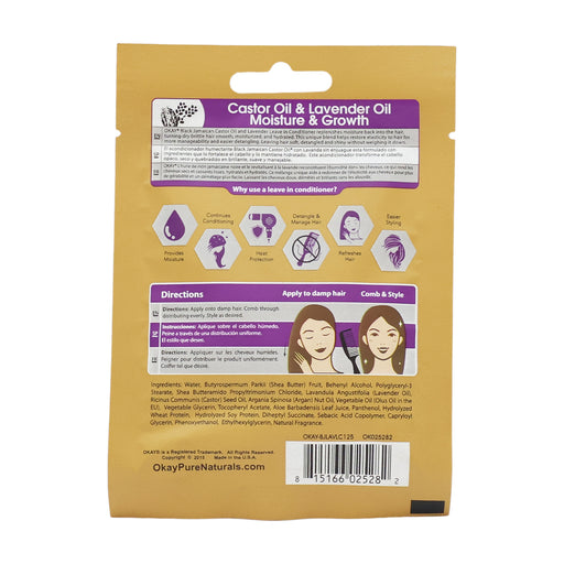 OKAY Black Jamaican Castor Oil Lavender Leave In 1.25 Oz