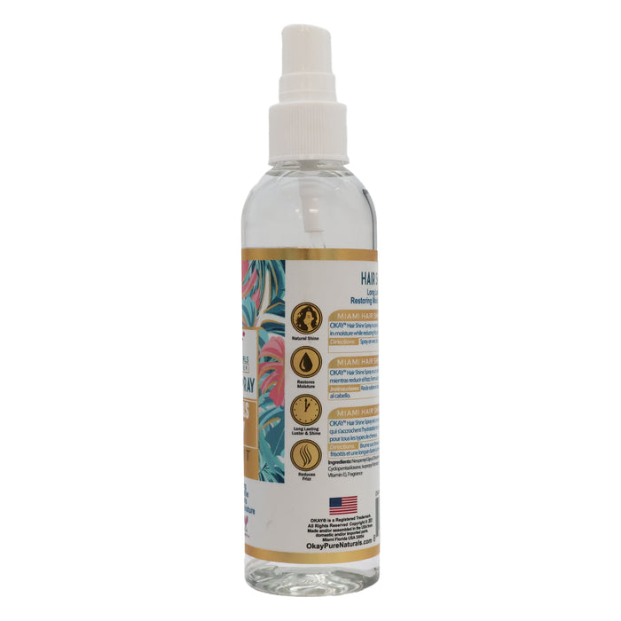 OKAY Miami South Beach Curls Hair Shine Spray, 4 Oz.