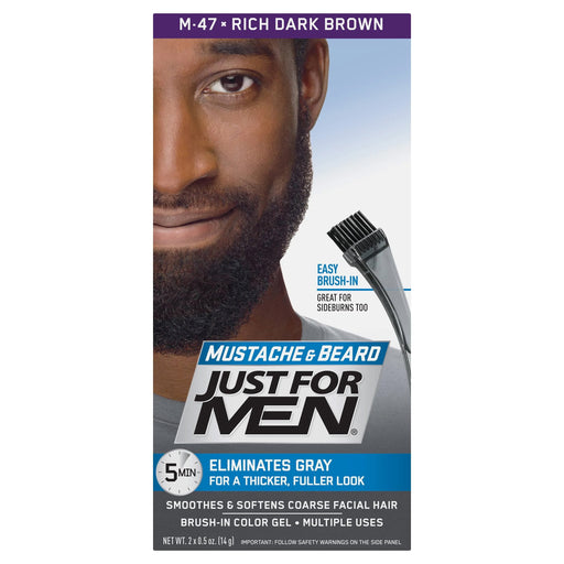 Just For Men Mustache Beard Color, Rich Dark Brown, M-47