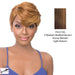 Synthetic Iron Friendly Wig Oria,Streaked Blend Of Medium Brown, Strawberry Blonde, And Light Auburn