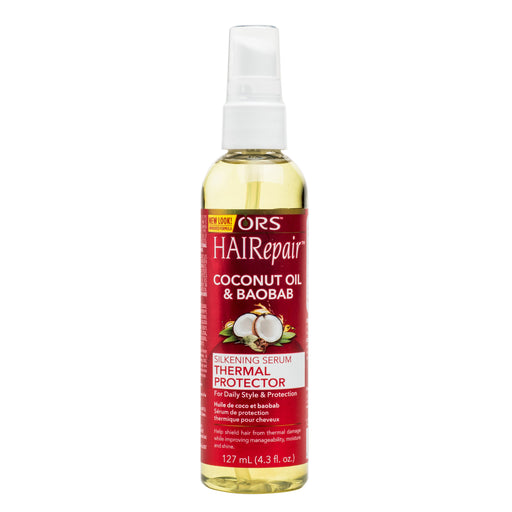 ORS Hairepair Coconut Oil And Baobab Silkening Serum Thermal Protector, 4.3 Oz.
